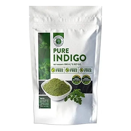 Polvo Índigo 100% Orgánico Tinte Negro Natural Cabello Brillante Y Duradero