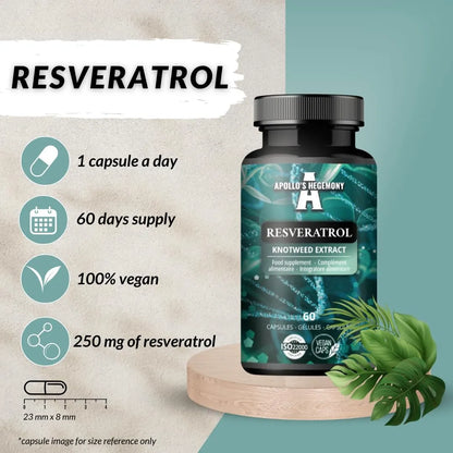 Resveratrol 400 Mg 60 Capsulas Veganas Antioxidante Natural Apollo's Hegemony