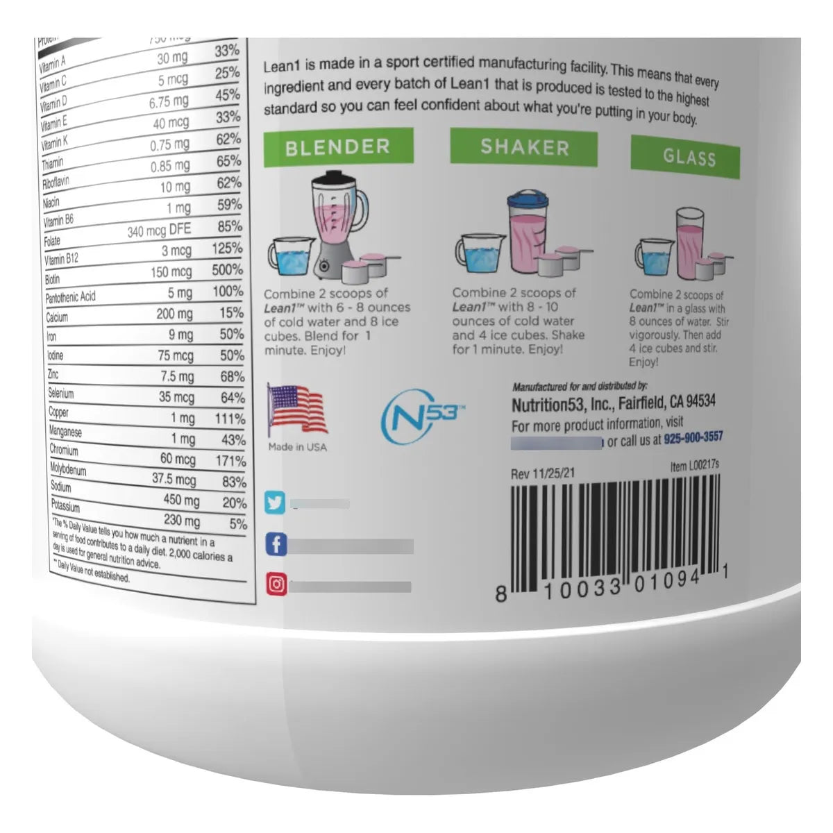 Suplemento Nutrition 53 Reemplazo De Comida Quema Grasas Sabor Fresa 1kg