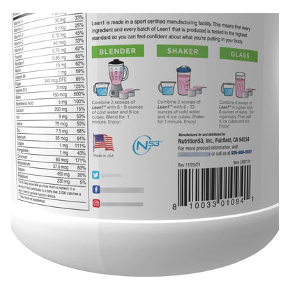 Suplemento Nutrition 53 Reemplazo De Comida Quema Grasas Sabor Fresa 1kg