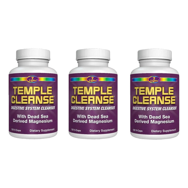 Paquete 3 Unidades Temple Cleanse Limpiador Colon Magnesio Oxigeno Desintoxicacion