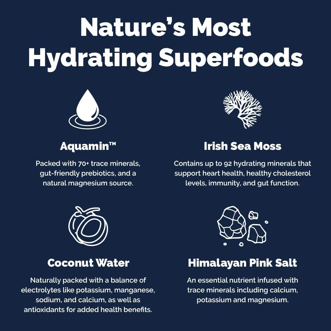Voli Hydration Hidratación De Superalimentos Fresa Al Atardecer Con Musgo Marino