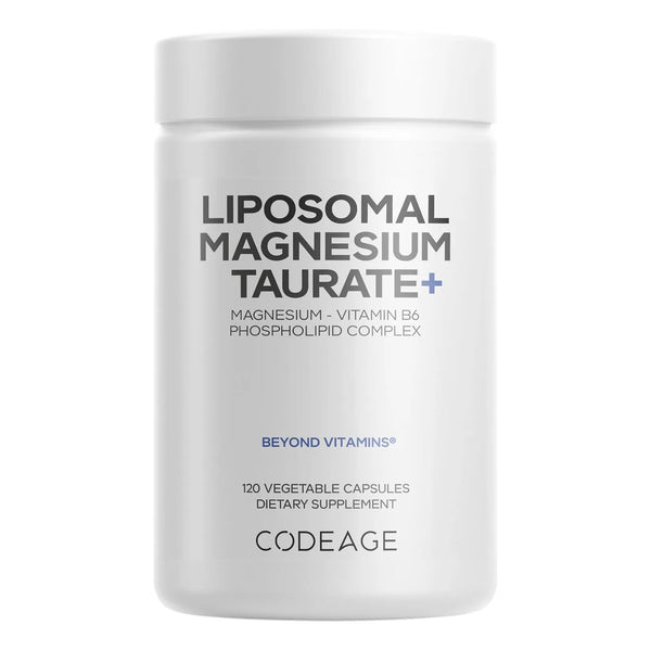 Taurato De Magnesio Liposomal Con Vitamina B6 Codeage 120 Capsulas Suministro 2 Meses