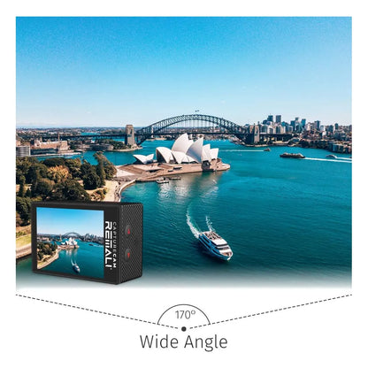 Camara De Accion Remali CaptureCam 4K Ultra HD 12MP Wifi Impermeable Con 21 Accesorios