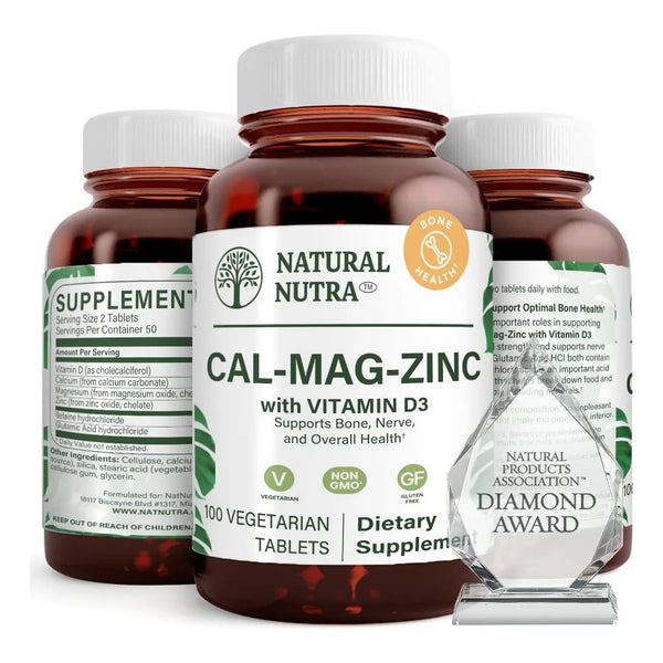 Suplemento De Zinc Calcio Magnesio Y Vitamina D3 Para Huesos Fuertes Y Salud Integral