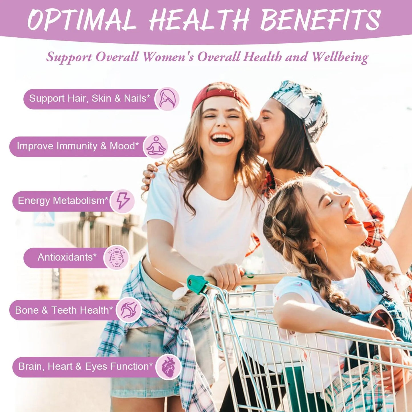 Multivitaminico Femenino En Gomitas Vitaminas A D C E Biotina Acido Folico Vegano Sin Azucar