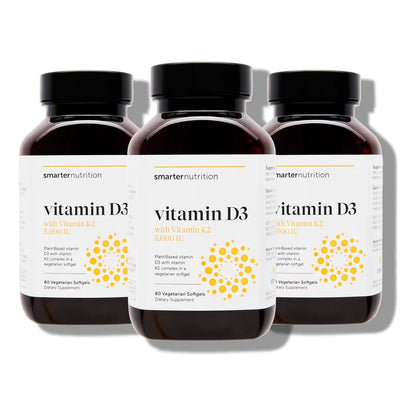 Vitamina D3 Vegana Con K2 5000 Ui 90 Capsulas Salud Osea E Inmunidad