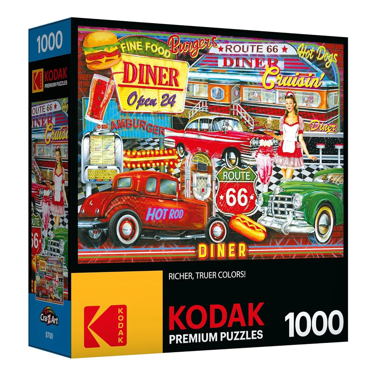 Rompecabezas 1000 Piezas 50s Diner Rose Art Diversión Familiar Y Gimnasia Cerebral