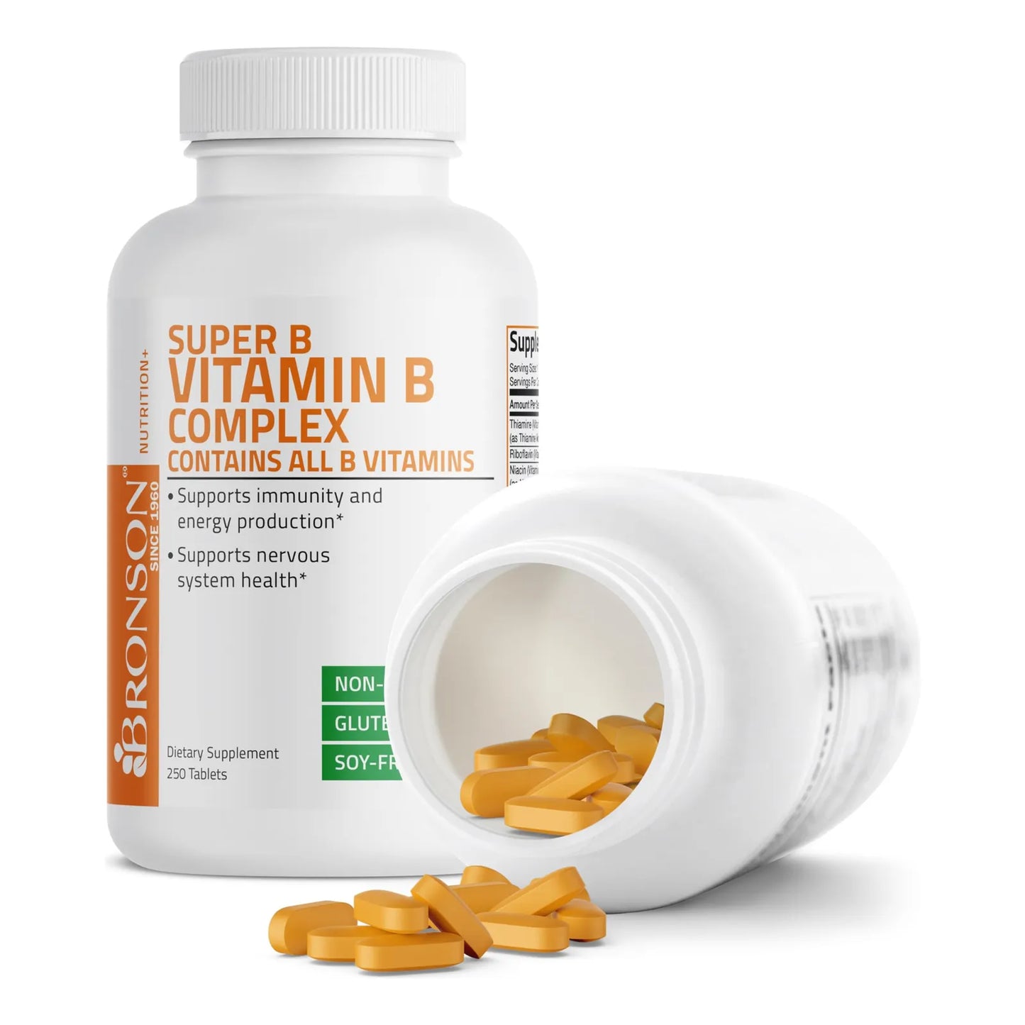 Complejo De Vitaminas B 250 Tabletas Energia Metabolismo Bronson