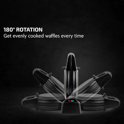 Gofrera Belga Ovente Con Platos Antiadherentes Rotación 180° Para Waffles Perfectos