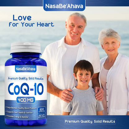 Capsulas Coenzima Q10 400 Mg Ubiquinona Antioxidante Corazon Piel Energia