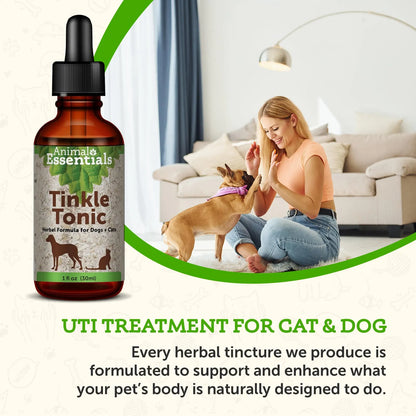 Tinkle Tonic Suplemento Urinario Para Mascotas Hierbas 100 Organicas 30 Ml