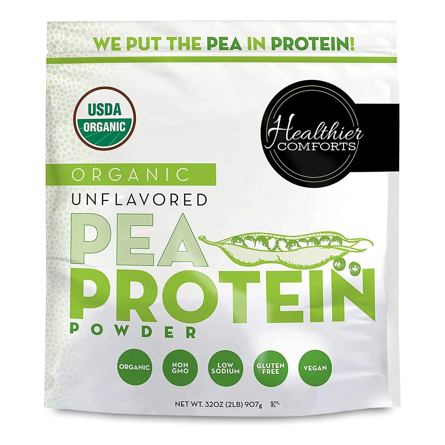 Proteina De Guisante En Polvo 100 Vegetal Bajo En Sodio Vegana Sin Gluten