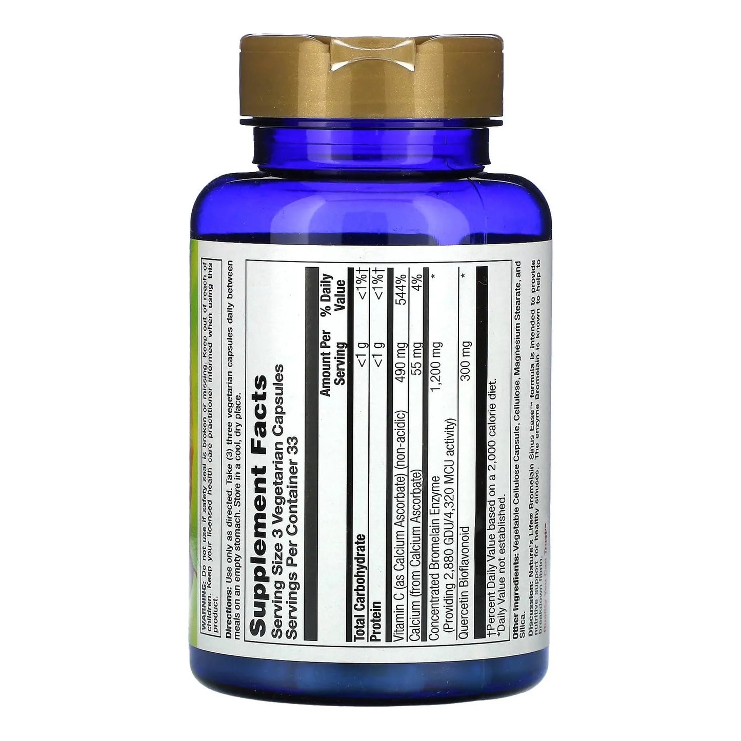 Bromelina 1200 Mg Con Vitamina C Y Quercetina Soporte Inmune Y Respiratorio