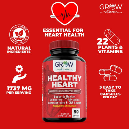 Suplemento Cardiaco Natural 22 Hierbas Vitaminas Salud Cardiovascular Trigliceridos