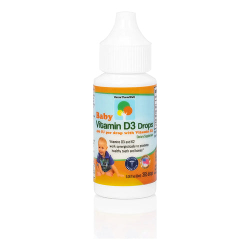 Gotas De Vitamina D Y K Para Bebes Huesos Y Dientes Fuertes 365 Dosis