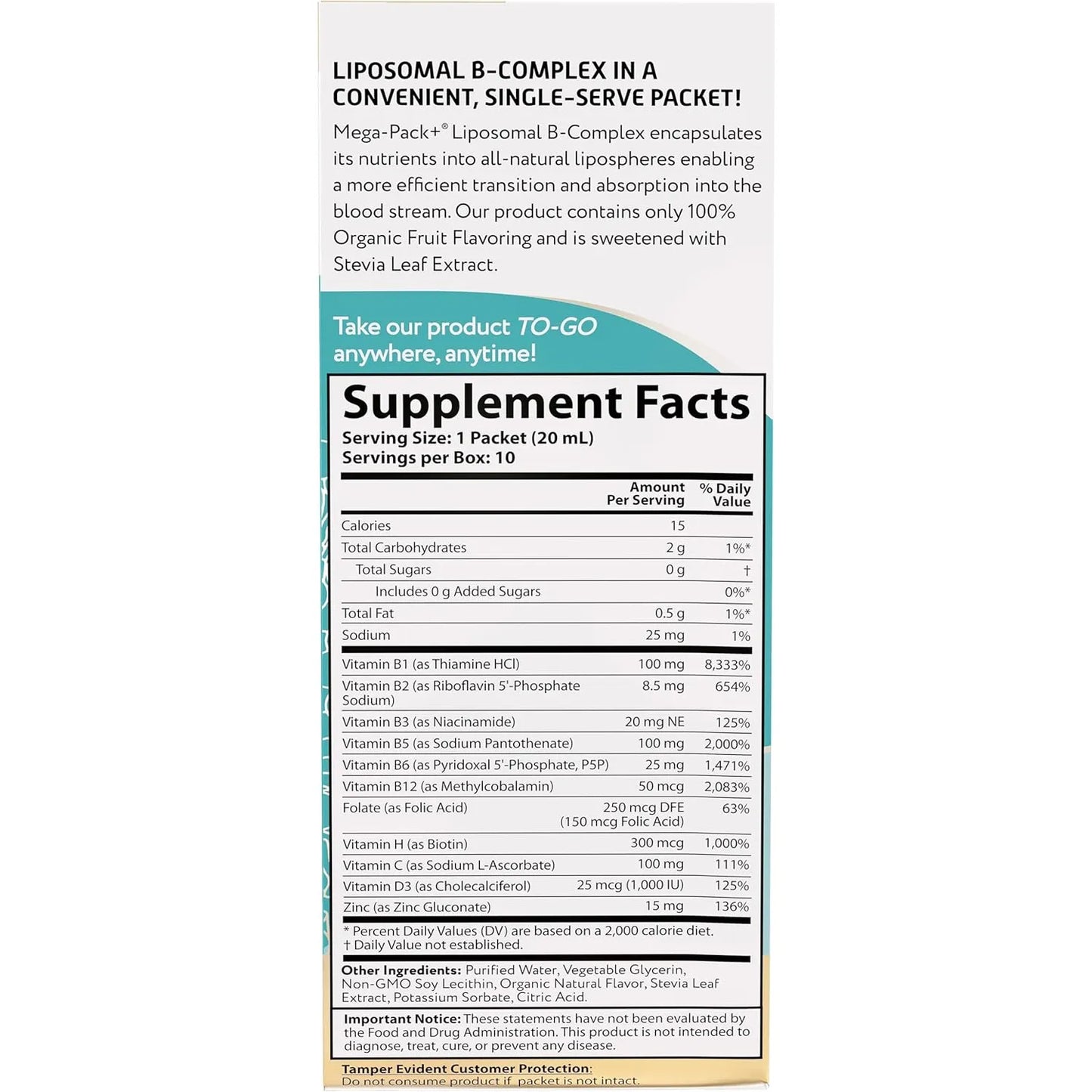 Complejo B Megaliposomal Con Vitamina C Aurora Nutrascience Energía E Inmunidad