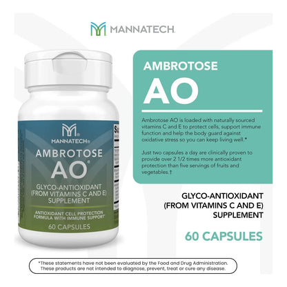 Capsulas Ambrotose Ao 60 Unidades Vitamina C Y E Antioxidante