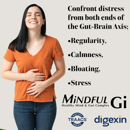 Mindful GI Complejo Mente Intestino Saludable Con Digexina Magnesio L Glutamina Probiótico
