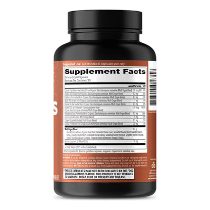 Capsulas De Complejo De Organos Naturales Hígado Corazón 180 Unidades Ancient Nutrition