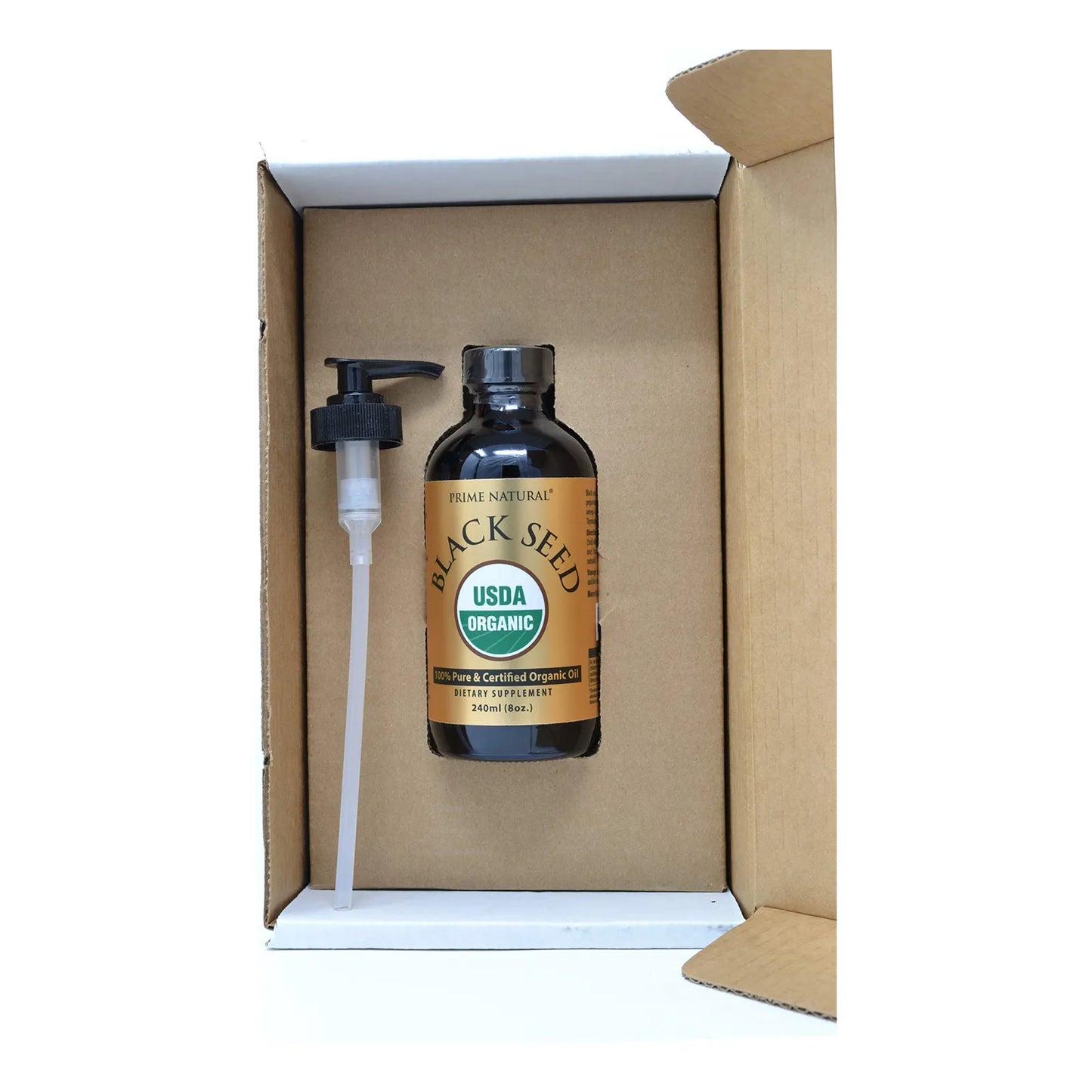 Aceite De Semilla Negra Orgánico 237ml Alto En Timo Prensado En Frío USDA