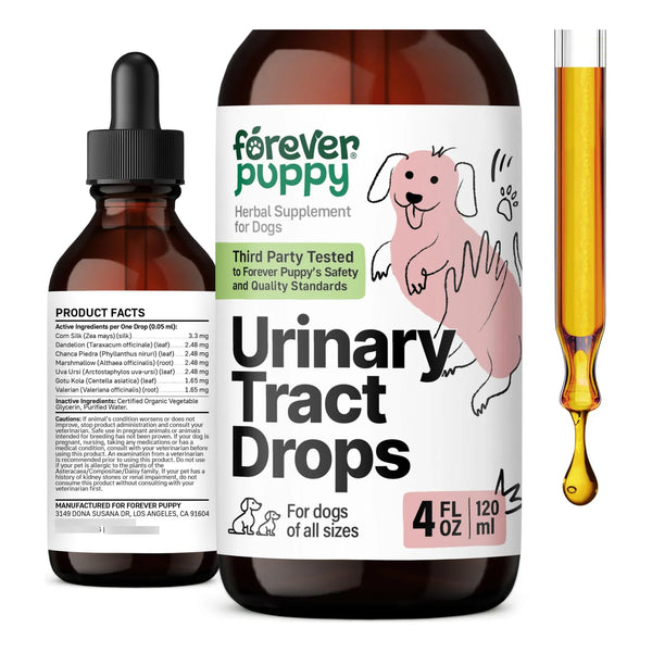 Gotas Para Tracto Urinario Canino Soporte Vejiga Seda Maíz 4 fl oz