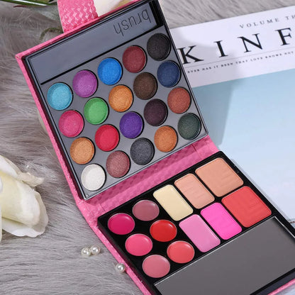 Kit Maquillaje Profesional 20 Sombras 6 Brillos Todo En Uno