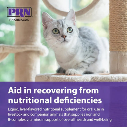 Suplemento Liquido De Hierro Y Vitaminas Para Mascotas PRN Pharmacal Liqui Tonic 4X Sabor Higado 2 Oz