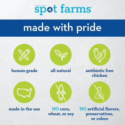 Salchicha Natural De Pollo Y Manzana Saludable Para Perros Spot Farms 12.5 Onzas