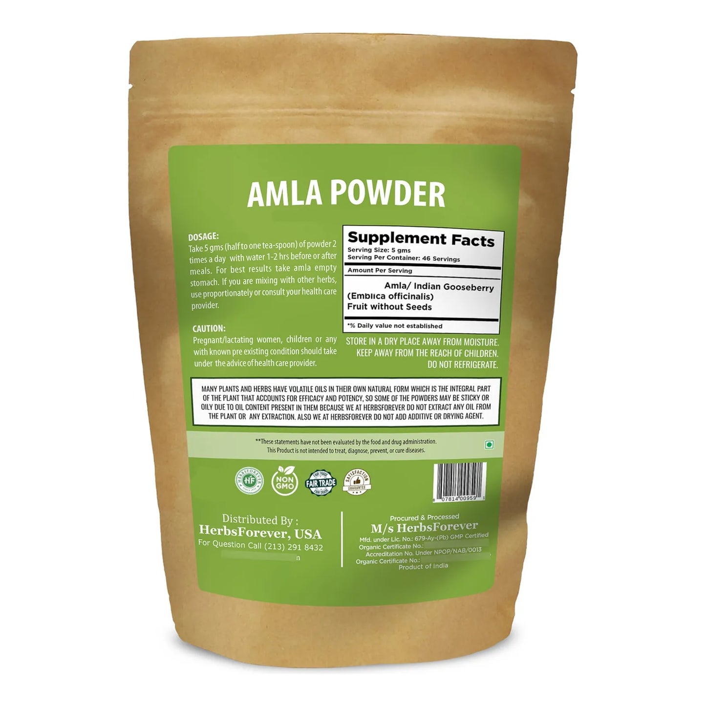 Polvo De Amla Phyllanthus Emblica 230g Rico En Vitamina C Antioxidantes Vegano