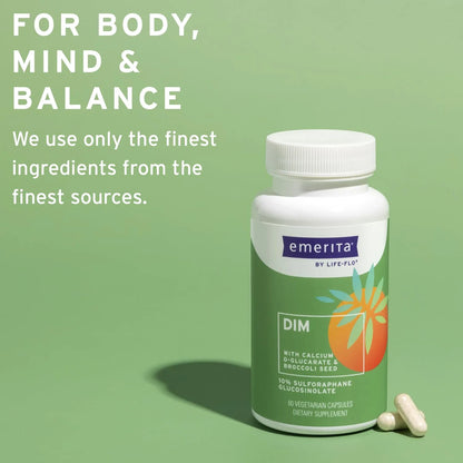 Fórmula DIM Con D-Glucarato De Calcio 60 Cápsulas Vegetales Equilibrio Hormonal
