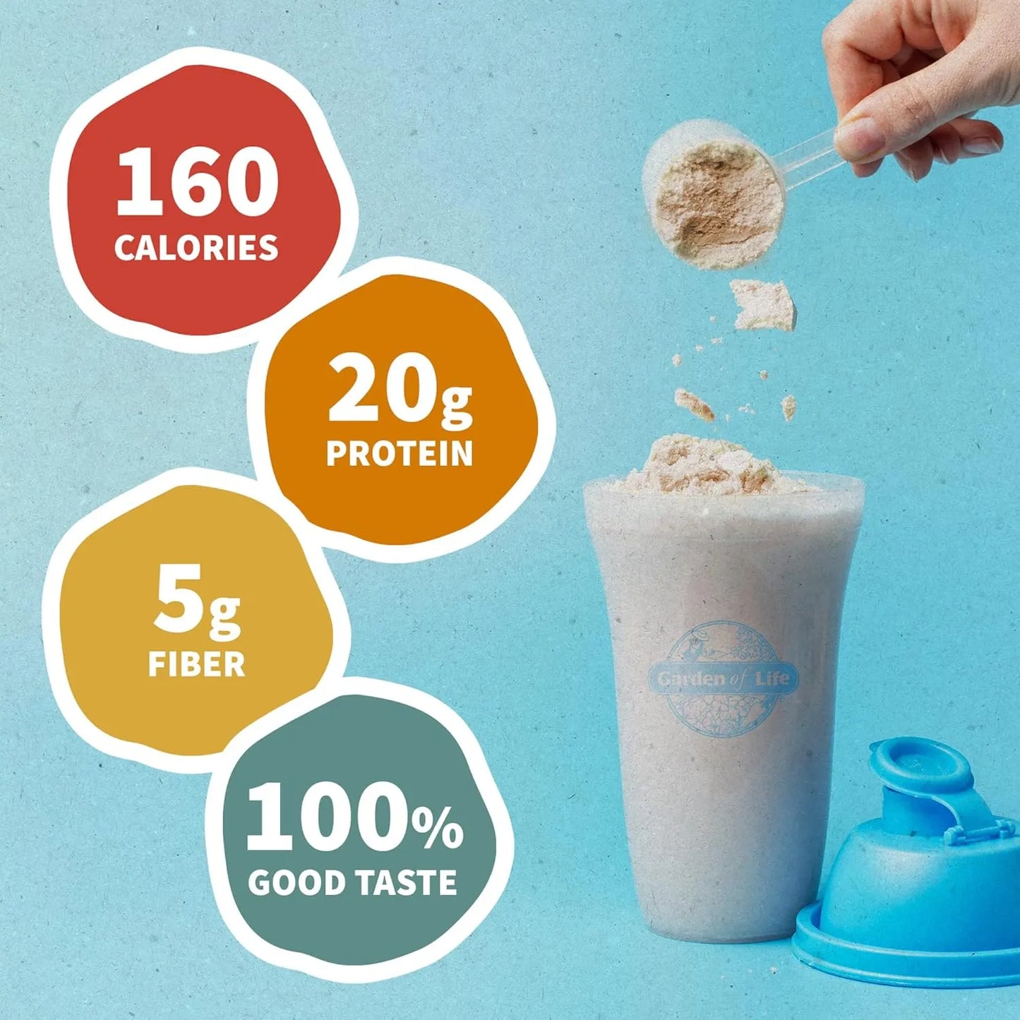 Proteína Cremosa De Vainilla En Polvo 20g Vegana Orgánica Con Probióticos