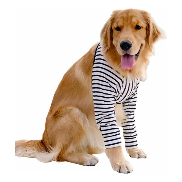 Protector De Codo Para Perros Grande Con Almohadilla Malla A Rayas 3XL