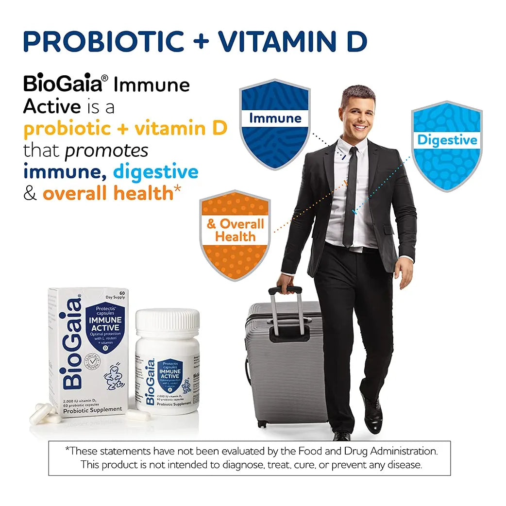 Protectis Immune Active Probiótico Con Vitamina D 60 Cápsulas Salud Inmunológica Digestiva