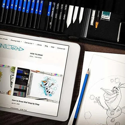 Juego De Lapices 37 Piezas Niltech Dibujo Profesional Set Completo Para Artistas