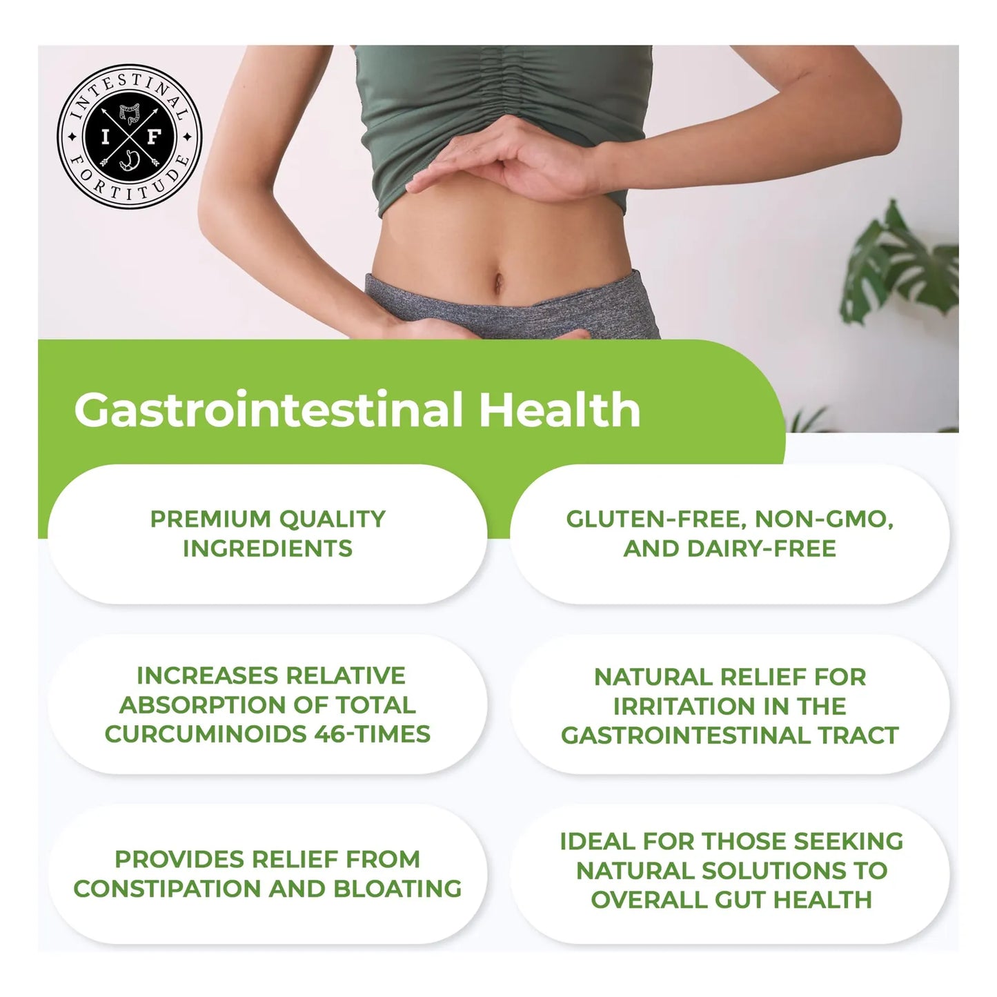 Capsulas Digestivas Con Curcuwin Curcuma Boswellia Jengibre Té Verde EGCG Apoyo Intestinal