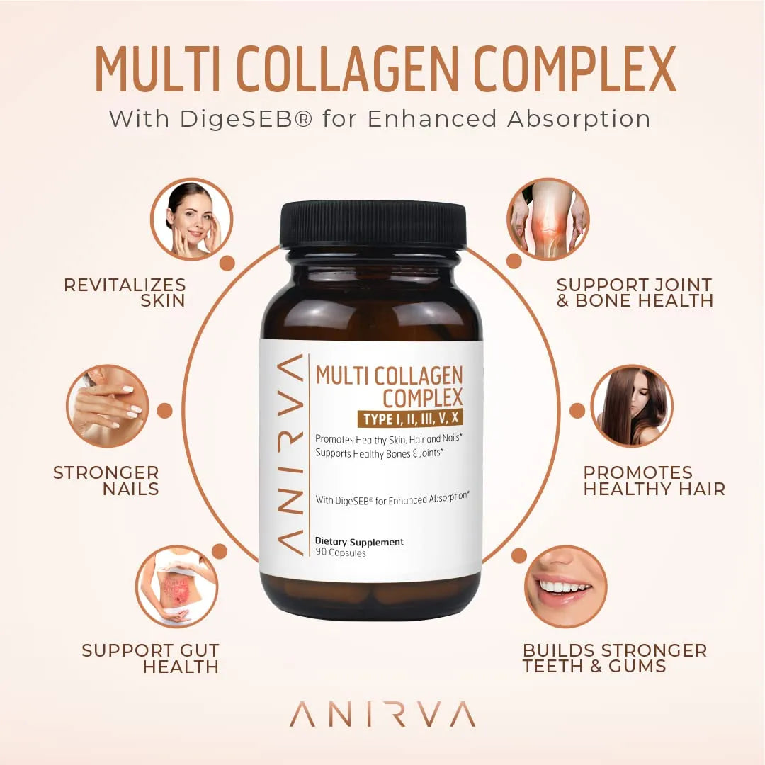 Complejo De Colágeno Múltiple Tipo I Ii Iii V X Para Piel Articulaciones Cabello