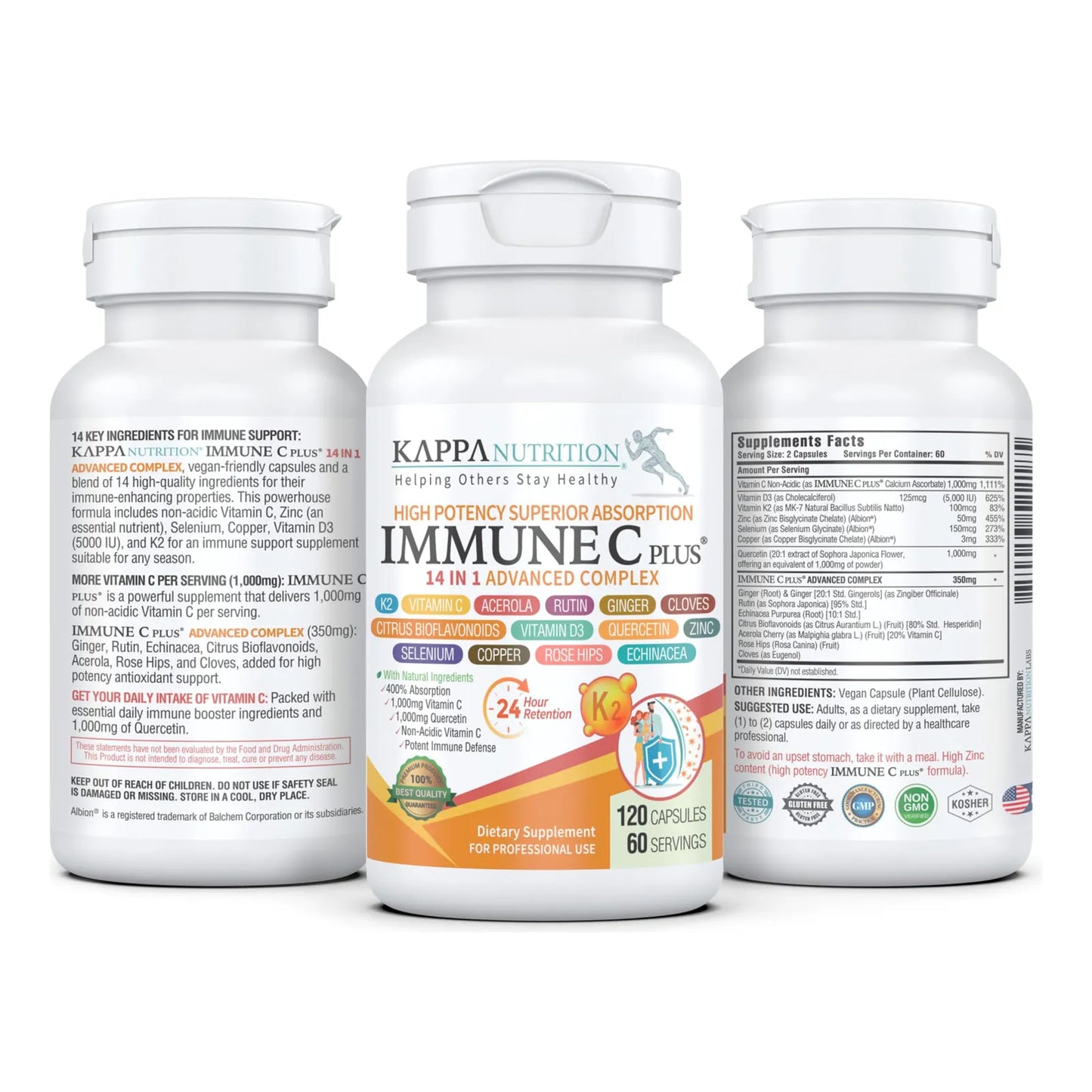 Fórmula 14 En 1 Para El Sistema Inmunológico Con Quercetina Vitamina C Zinc Y Más