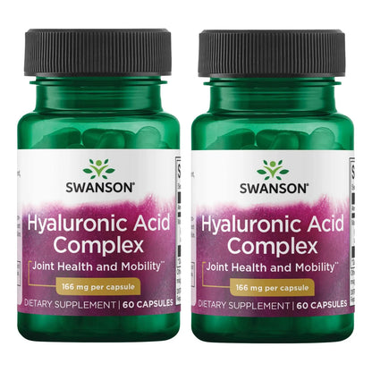 Complejo De Ácido Hialurónico 166 Mg 60 Cápsulas Hipoalergénico Salud Articular Y Piel