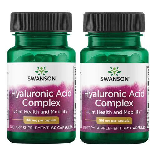 Complejo De Ácido Hialurónico 166 Mg 60 Cápsulas Hipoalergénico Salud Articular Y Piel