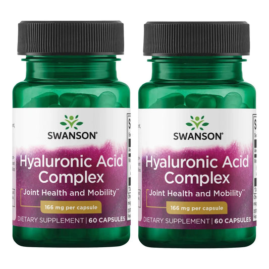 Complejo De Ácido Hialurónico 166 Mg 60 Cápsulas Hipoalergénico Salud Articular Y Piel