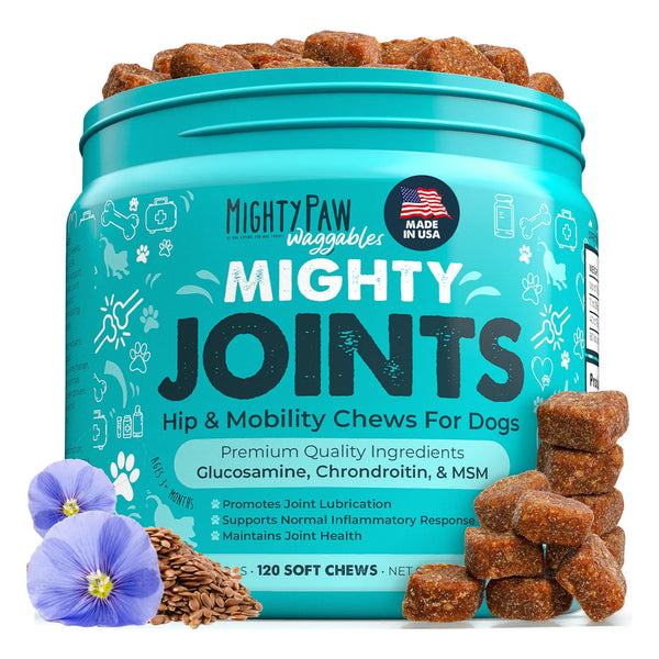 Suplemento Articular Para Perros Con Glucosamina Sabor Tocino Mejora Movilidad