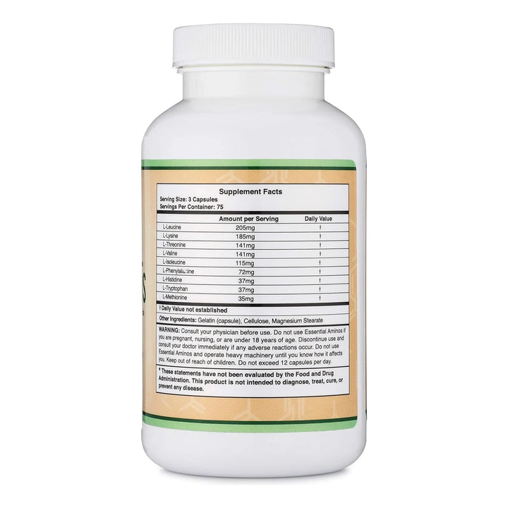 Double Wood 9 Aminoacidos Esenciales Premium 225 Cap - Imagen 3
