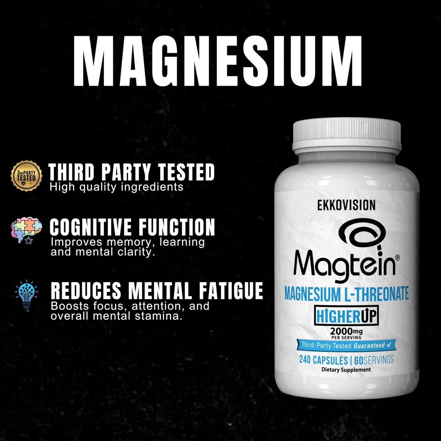 Magnesio L Treonato 2000 Mg Memoria Funcion Cognitiva 240 Capsulas