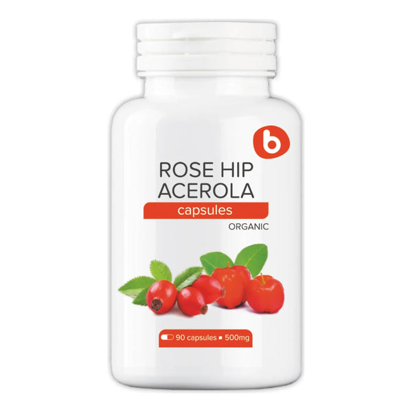 Cápsulas Orgánicas Vitamina C 1000 Mg Rosa Mosqueta Acerola