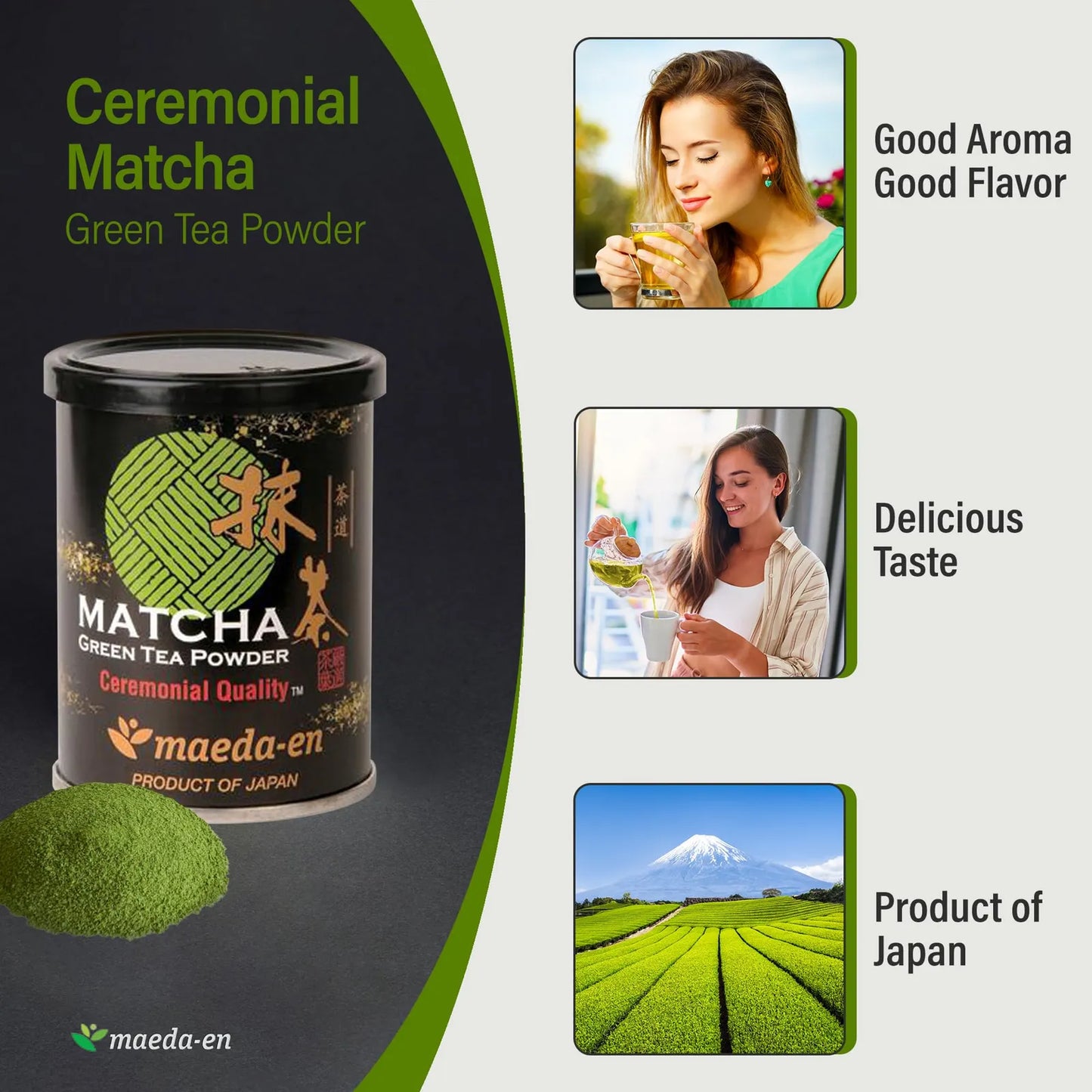 Té Verde Matcha Ceremonial Japonés En Polvo 28g Energía Natural Y Antioxidantes