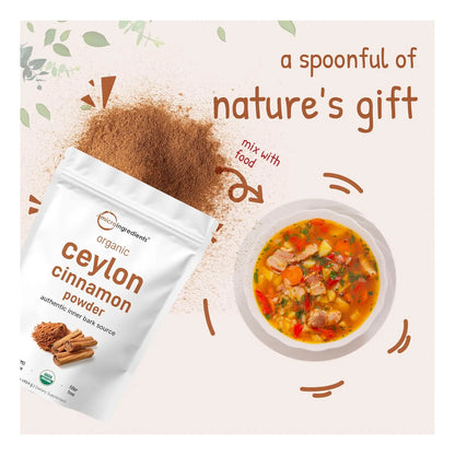 Canela En Polvo Orgánica De Ceilán 454 Gramos Premium Para H