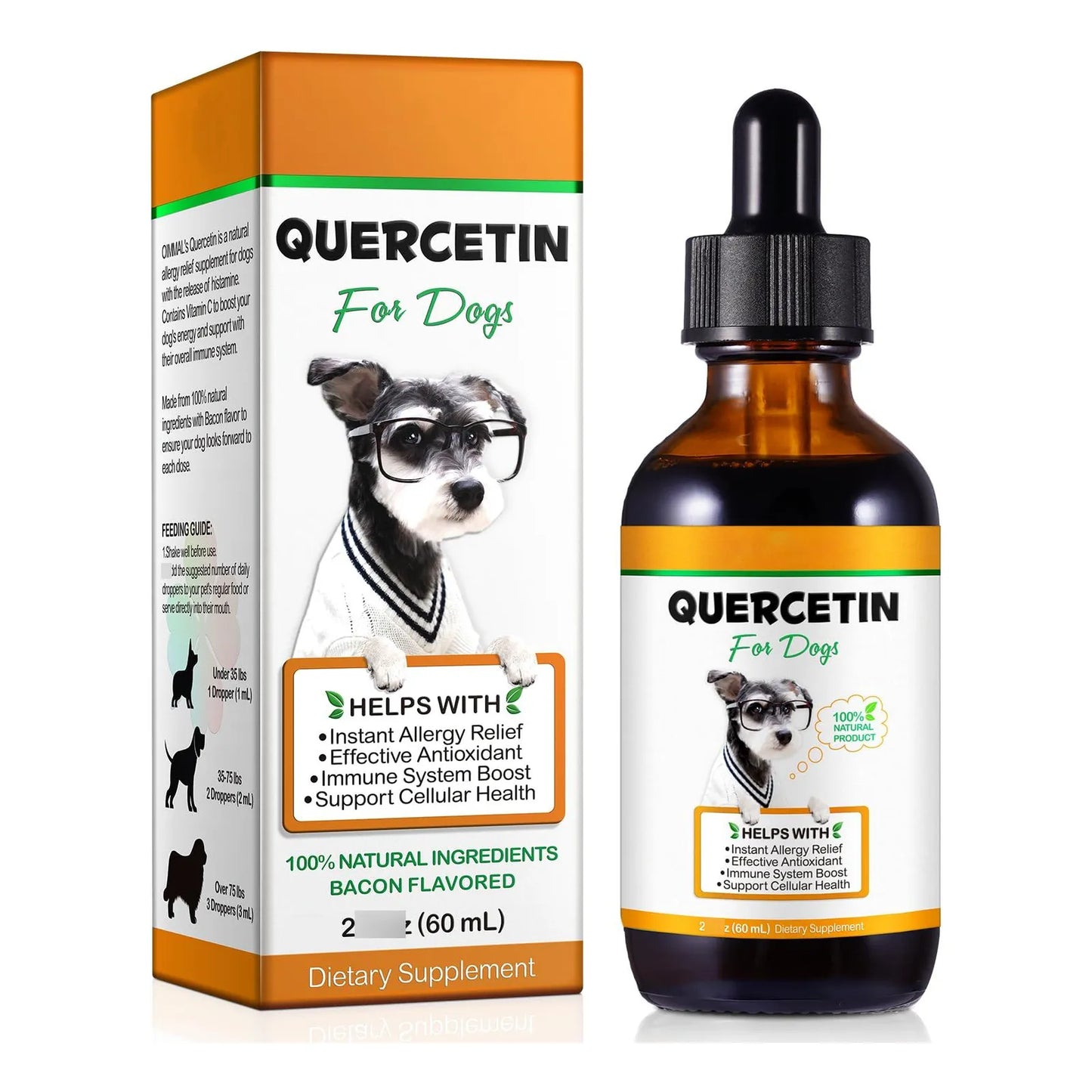 Gotas Líquidas De Quercetina Para Perros Alivio Alergias Refuerzo Inmunológico
