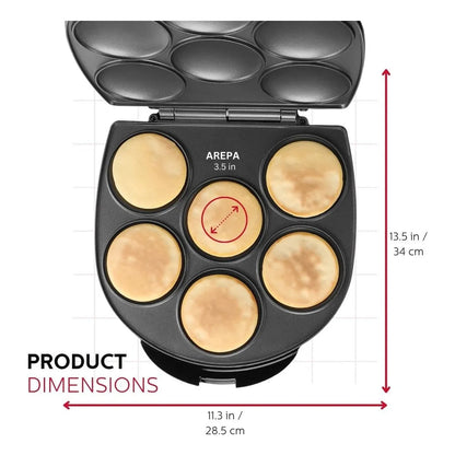 Máquina Para Hacer Arepas Antiadherente Holstein Housewares Cocción Perfecta Fácil Limpieza