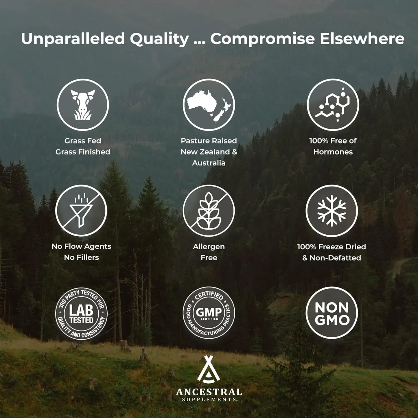 Capsulas De Organo De Res Alimentado Con Pasto Ancestral Supplements 180 Capsulas Multibeneficios